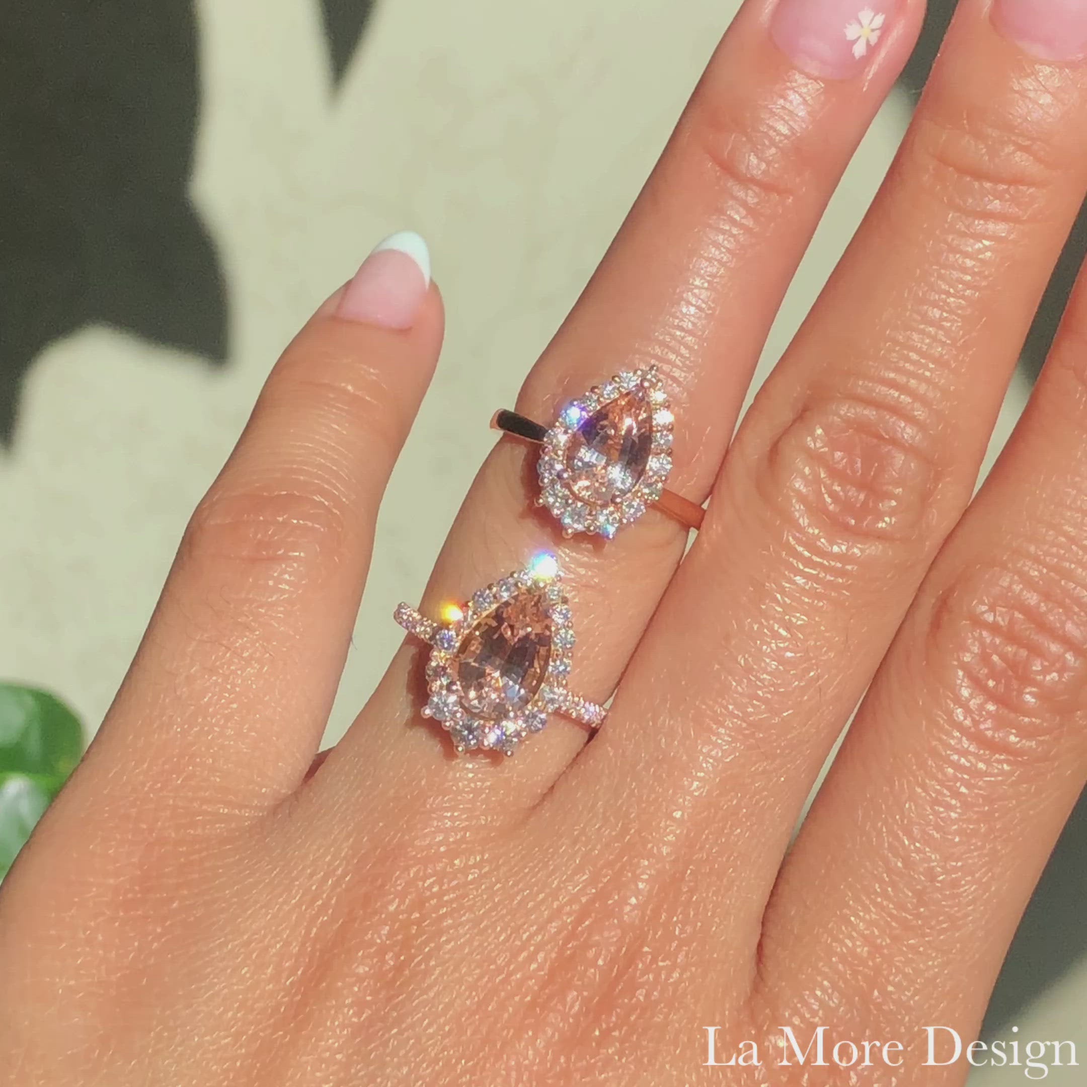 Split Shank Halo Semi Mount Engagement Ring Setting For 8mmx5mm Pear S –  Nehita Jewelry